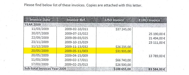 4 ème virement de 31.395 USD du 20 mai 2009 de CONNECTIC vers la société française EMERGENT  signé par RANARISON Tsilavo, le plaignant lui-même