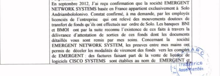 Tous les virements bancaires de CONNECTIC ont été signés sans exception par RANARISON Tsilavo